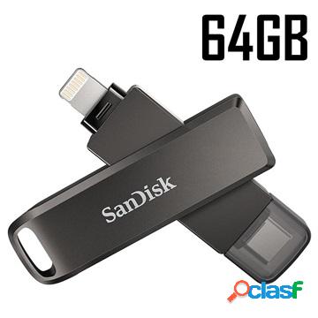 SanDisk iXpand Luxe USB-C/Lightning Flash Drive - 64GB