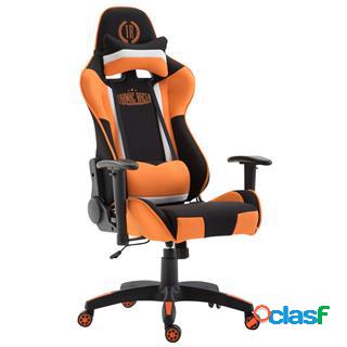 Sedia Gaming MONZA TESSUTO in Nero e arancione