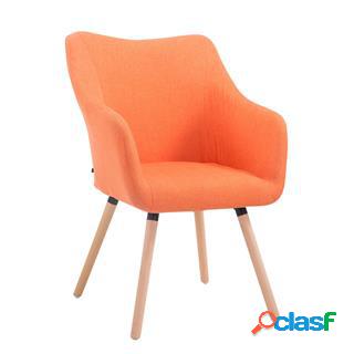 Sedia Ospiti GREG TESSUTO, Gambe in Quercia color Faggio,