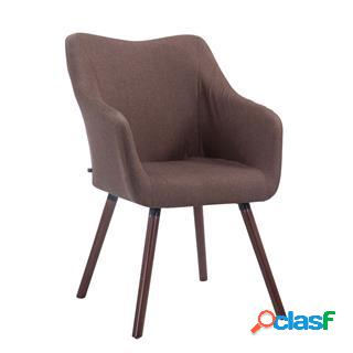 Sedia Ospiti GREG TESSUTO, Gambe in Quercia color Noce,