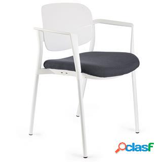Sedia per sala dattesa ERIC colore Grigio