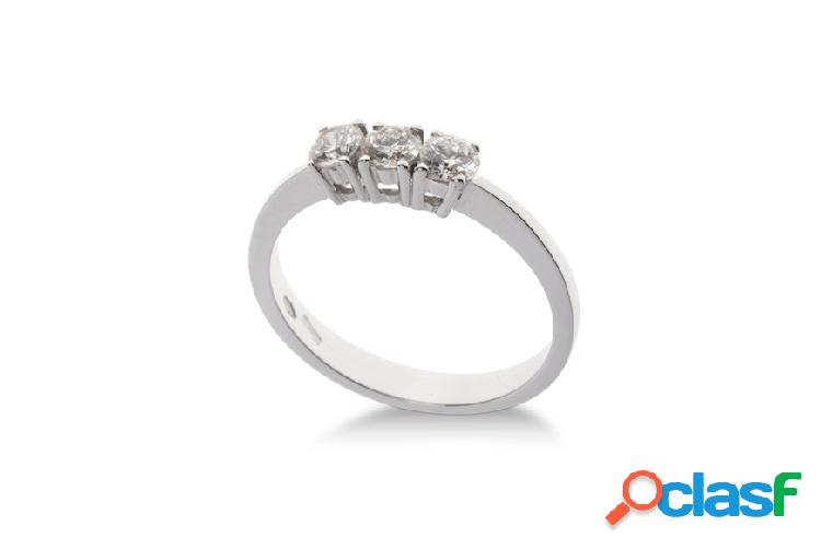 Selezione Zanolli Anello oro 750‰ con 3 diamanti bianco