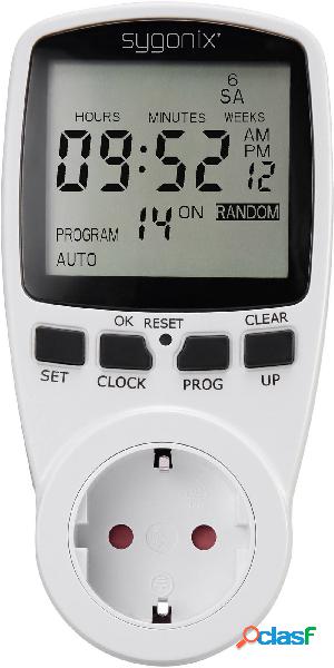 Sygonix 1625525 Timer a spina analogico digitale Settimanale