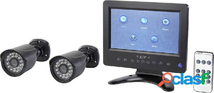 Sygonix SY-4600588 AHD Kit videocamere sorveglianza 2 canali