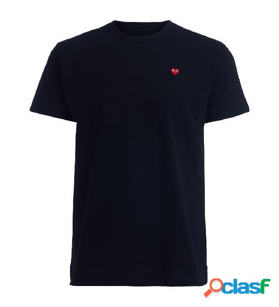 T-Shirt da uomo Comme Des Garçons PLAY nera cuore rosso