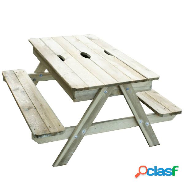 TRIGANO Tavolo da Picnic per Bambini Picsand 100x97x57 cm