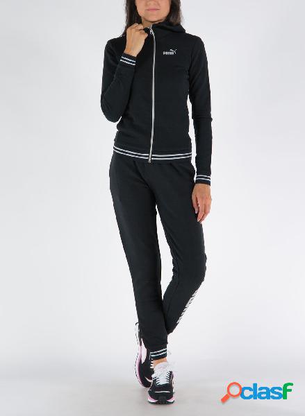 TUTA FULL ZIP CON CAPPUCCIO METALLIC