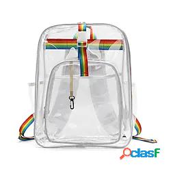 Tinta unita Transparente Zaino per la scuola Bookbag per