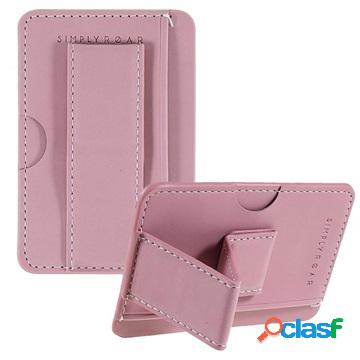 Universale Portacarte Adesivo con Supporto - Rosa