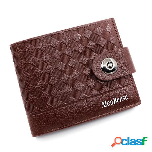 Uomo Pelle Artificiale Chiusura Magnetica Vintage Sottile