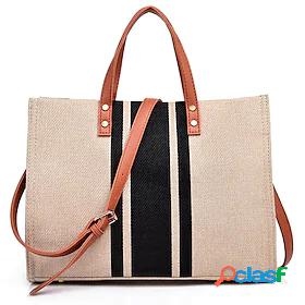 Womens Canvas Bag Tote Handbags Canvas Crossbody Bag Zipper