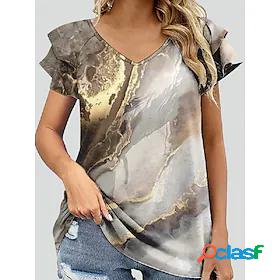 Womens Casual Daily Going out T shirt Tee Bohemian Theme