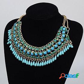 Womens Choker Necklace Collar Necklace Tassel Pear Vintage