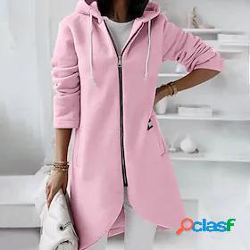 Women's Coat Hoodied Jacket Fall Winter Casual Daily Long