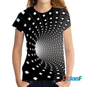 Womens Daily Weekend T shirt Tee 3D Printed Short Sleeve