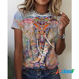 Women's Daily Weekend T shirt Tee Painting Short Sleeve