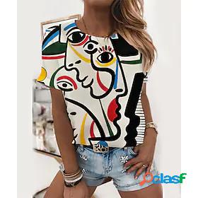 Womens Daily Weekend T shirt Tee Short Sleeve Graphic