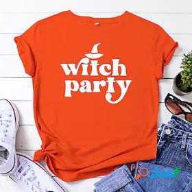 Womens Halloween Daily Weekend T shirt Tee Short Sleeve