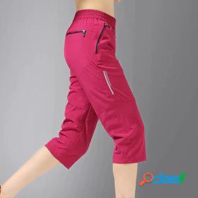 Womens Hiking Shorts Solid Color Summer Outdoor Quick Dry