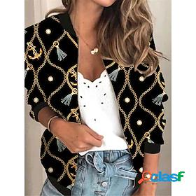 Womens Jacket Bomber Jacket Varsity Jacket Fall Summer Daily