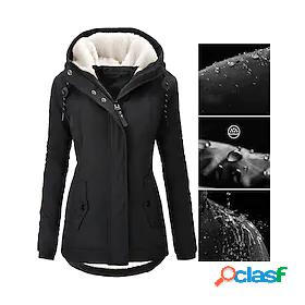 Womens Parka Fall Winter Street Causal Daily Wear Regular