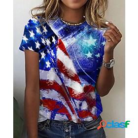 Womens Weekend Independence Day T shirt Tee 3D Printed
