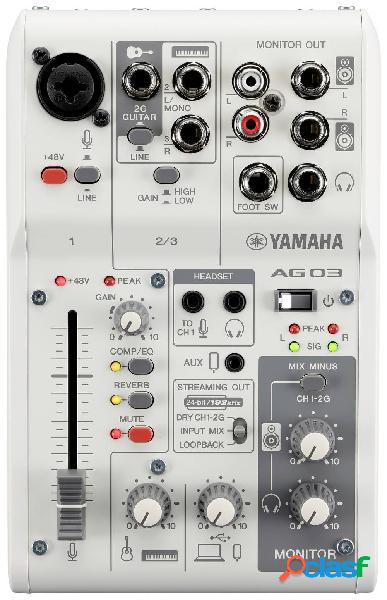 Yamaha AG03MK2W Mixer DJ Collegamento USB