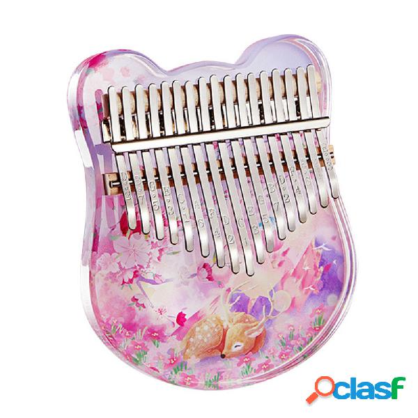 Zani 17 tasti / 21 tasti Sakura cervo stile Kalimba acrilico