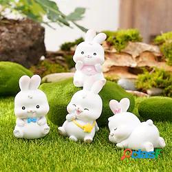 ornamento di coniglio bianco medio oggetti decorativi in