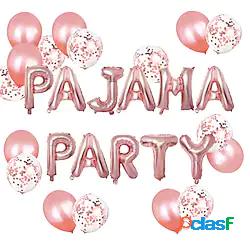 pigiama party palloncino pigiama party 16 pollici oro rosa