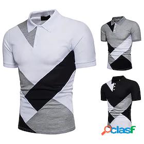 summer style casual fashion mens an code stitching color