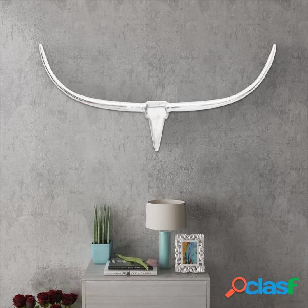 vidaXL 242338 Wall Mounted Aluminium Bulls Head Decoration
