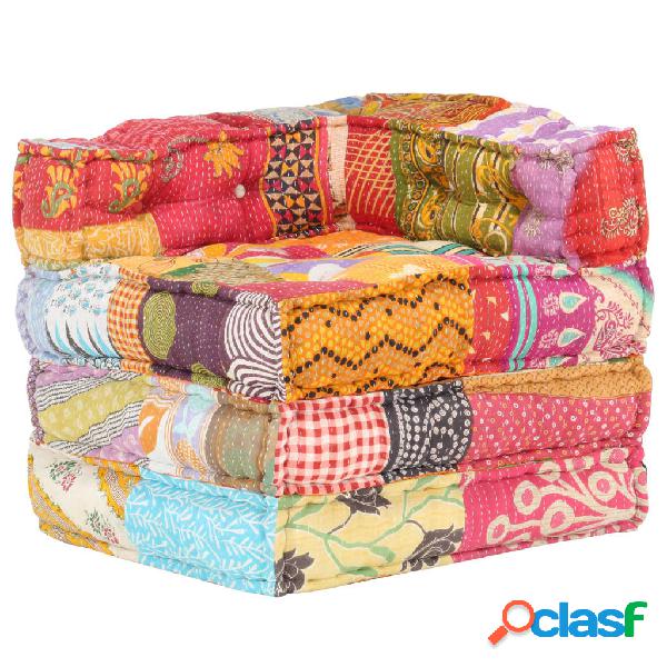 vidaXL 287697 Modular Pouffe Patchwork Fabric