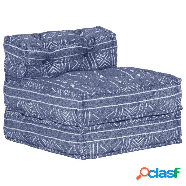 vidaXL 287706 Modular Pouffe Indigo Fabric