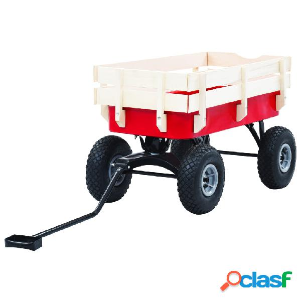 vidaXL Carrello a Mano 150 kg Rosso