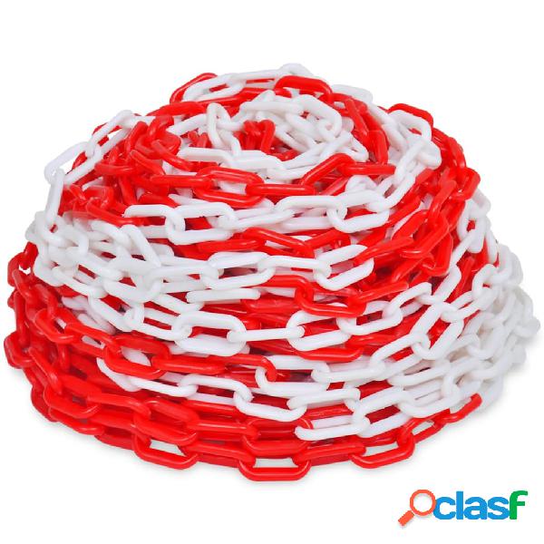 vidaXL Catena di Sicurezza Traffico 30 m in Plastica Rosso e