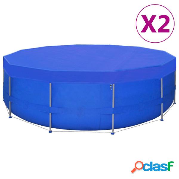 vidaXL Coperture per Piscina 2 pz in PE Rotonde 460 cm 90