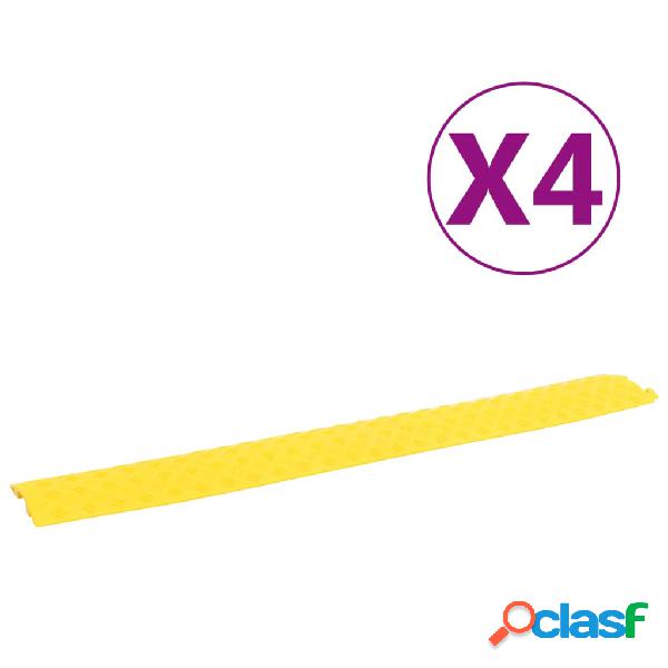 vidaXL Dossi Passacavi 4 pz 100 cm Giallo