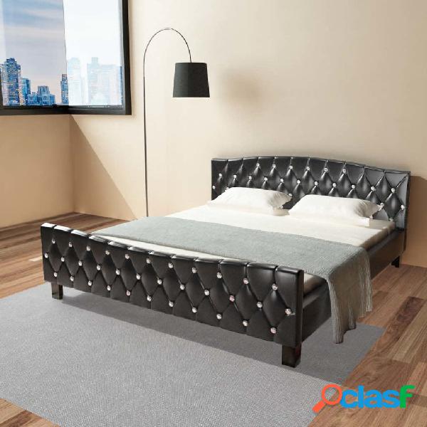 vidaXL Giroletto Nero in Similpelle 180x200 cm