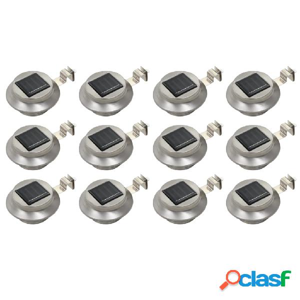 vidaXL Lampade Solari da Esterni 12 pz a LED Rotonde 12 cm