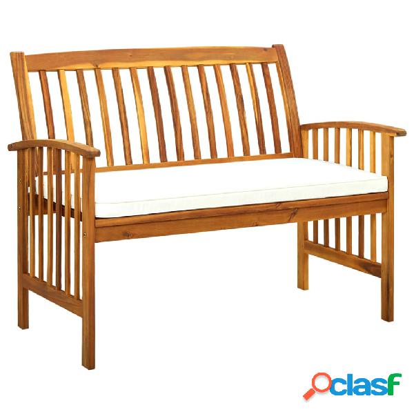 vidaXL Panchina da Giardino con Cuscino 119 cm Legno