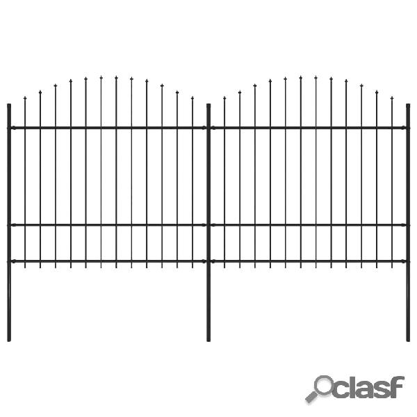 vidaXL Recinzione Giardino Punta a Lancia (1,5-1,75)x3,4m