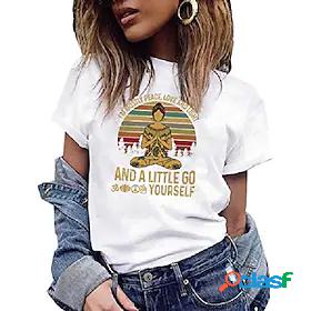 women im mostly peace love and light t-shirt - retro vintage