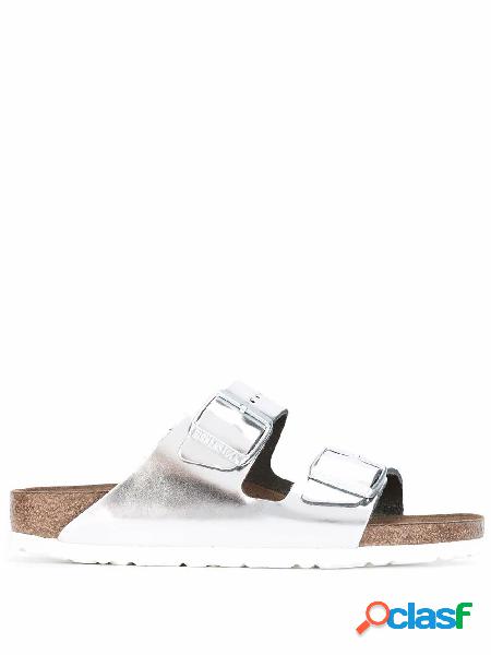 BIRKENSTOCK SANDALI DONNA 1005961SILVER Tessuto ARGENTO