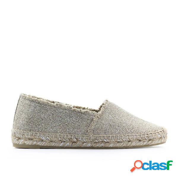 CASTANER ESPADRILLES DONNA KITOSS20032 TESSUTO ARGENTO