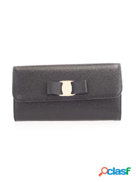 SALVATORE FERRAGAMO POCHETTE DONNA 22D5237 PELLE NERO