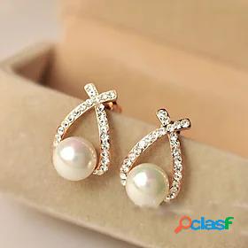 1 Pair Stud Earrings Earrings For Pearl Womens Girls Pearl