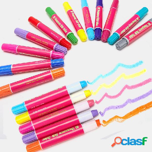 12 colori temporanei Capelli Dye Crayon Set Party Cosplay