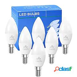 12 pz 6 pz 6 w led a lume di candela 550 lm e14 c37 20 led