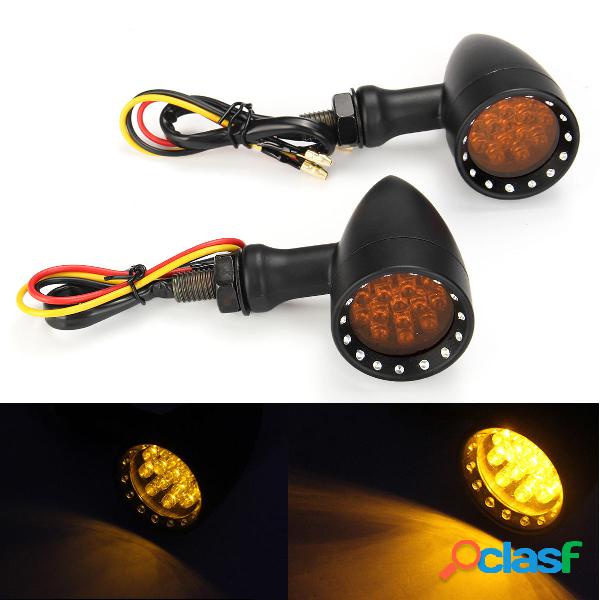 12V Universal Motorcycle Motorbike Yellow LED Bullet